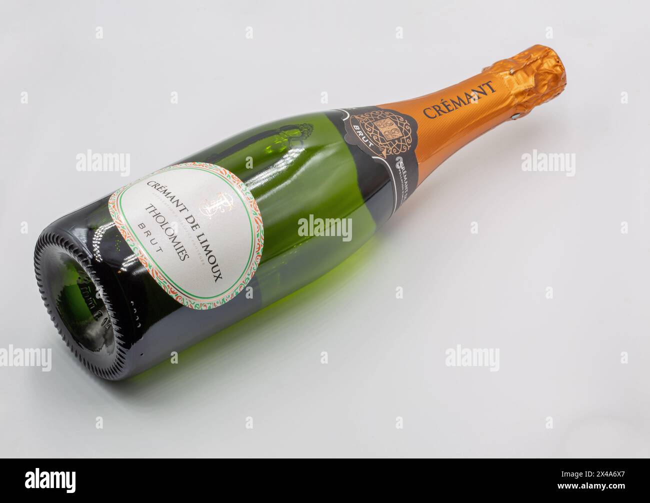 Kyiv, Ukraine - December 18, 2023: Studio shoot of Cremant de Limoux ...