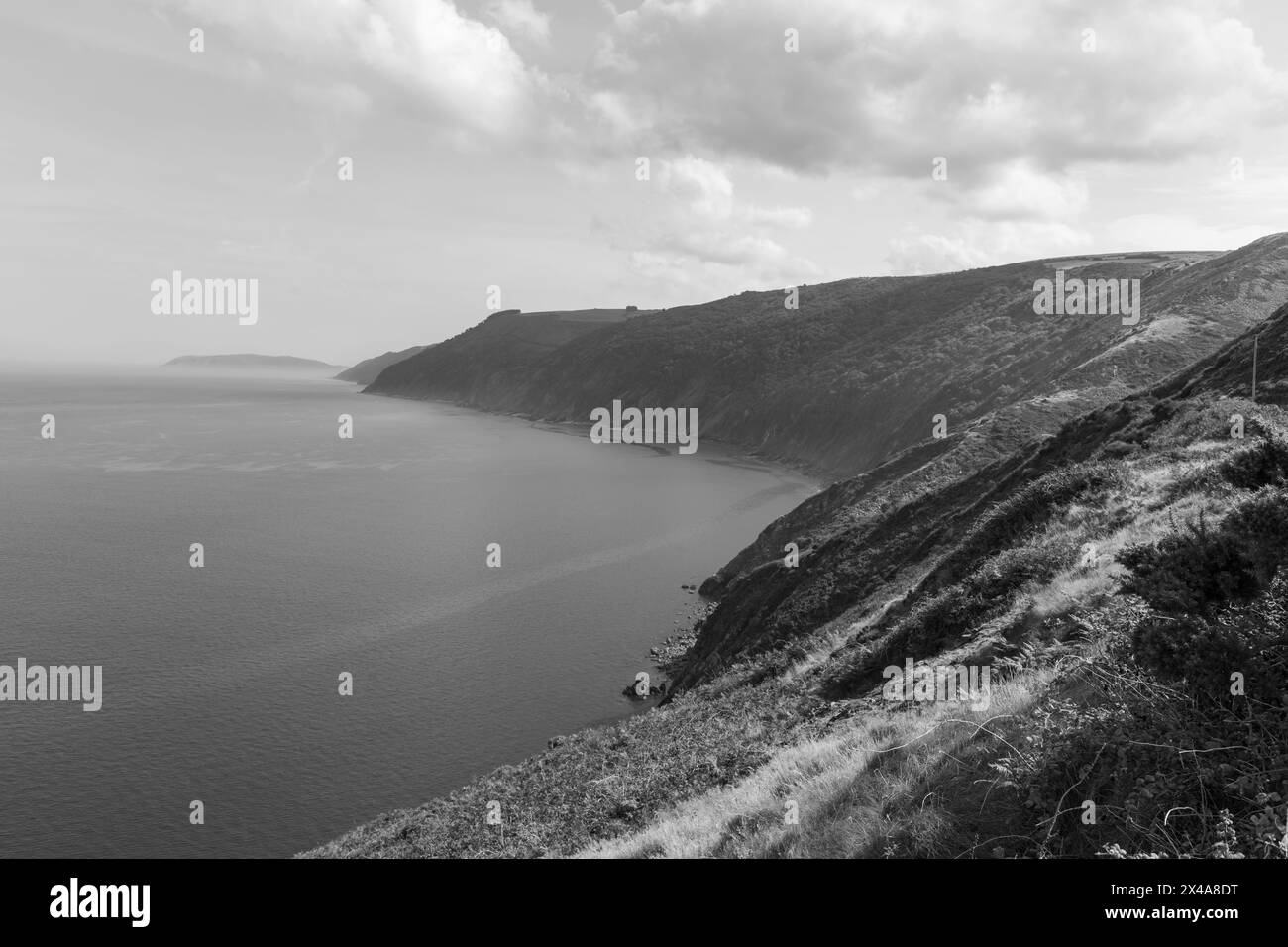 Landscape photo of the coastline at Foreland Point on the north Devon ...