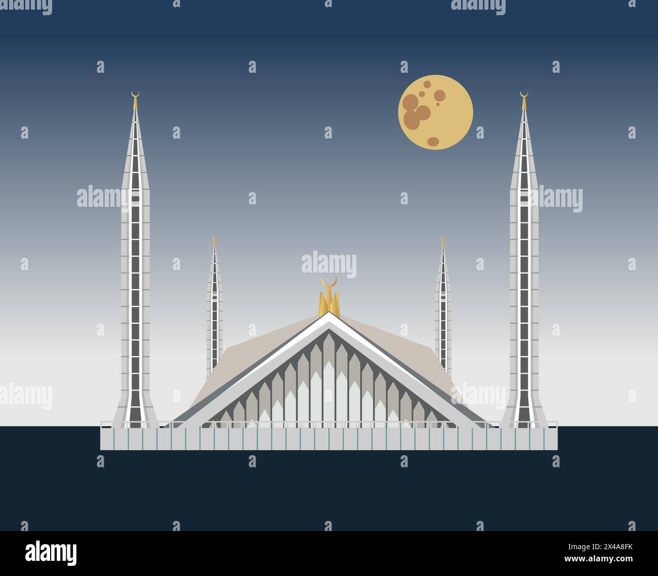 Landmark Monument - Faisal Mosque Islamabad - Pakistan - Stock ...