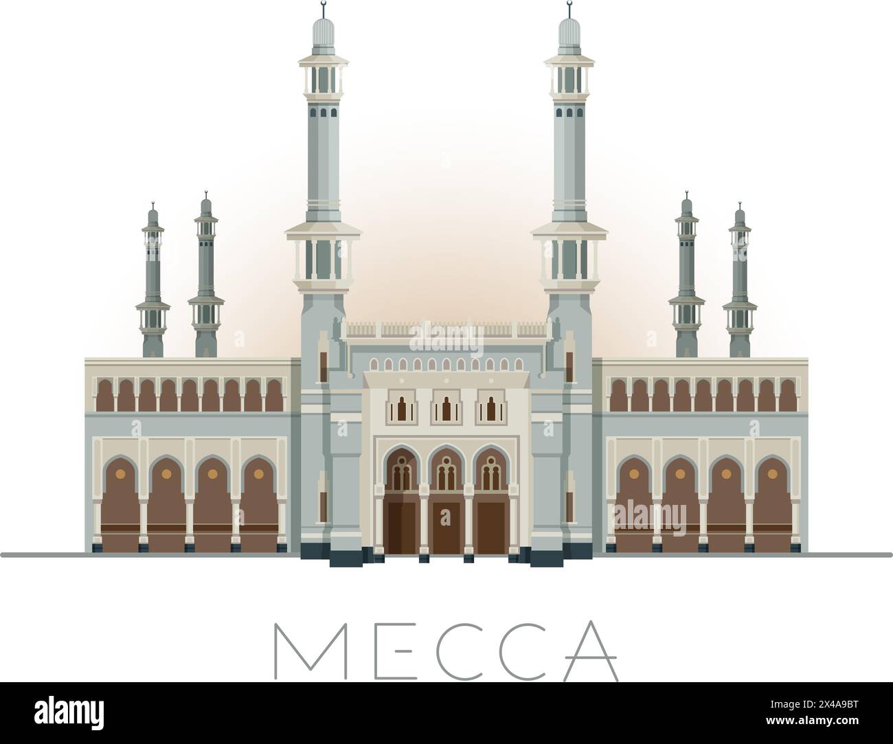 Masjid al haram architecture Cut Out Stock Images & Pictures - Alamy image.