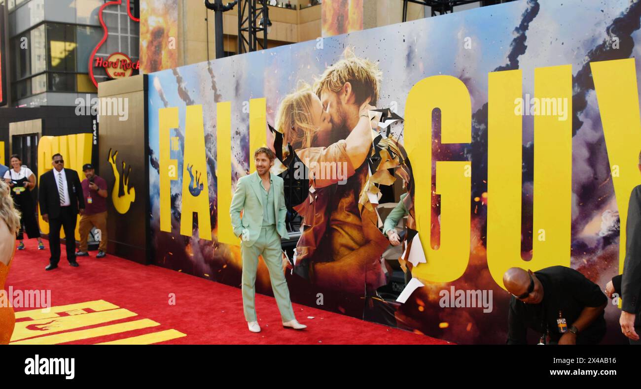 HOLLYWOOD, CALIFORNIA - APRIL 30: Ryan Gosling attends the Los Angeles premiere of Universal Pictures 'The Fall Guy' at Dolby Theatre on April 30, 2024 in Hollywood, California. Credit: Jeffrey Mayer / MediaPunch Stock Photo