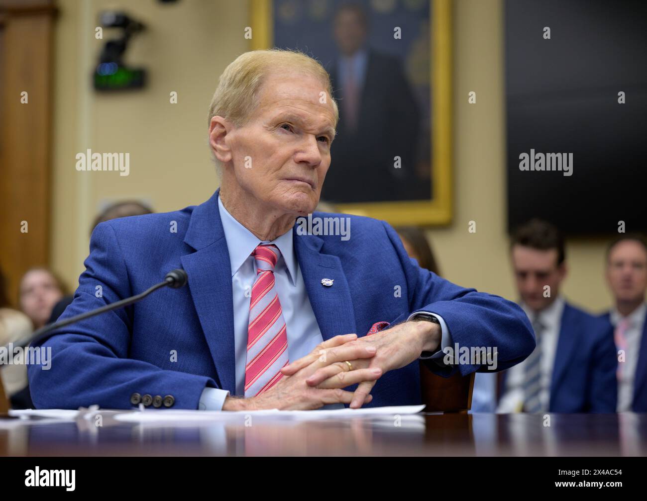 Washington, United States Of America. 30th Apr, 2024. Washington, United States of America. 30 April, 2024. NASA Administrator Bill Nelson testifies before the House Science, Space, and Technology Committee hearing regarding the NASA Fiscal Year 2025 budget at the Rayburn House Office Building, April 30, 2024 in Washington, DC Credit: Bill Ingalls/NASA/Alamy Live News Stock Photo