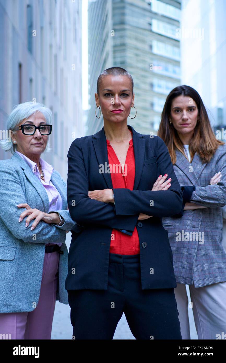 Portrait of multiracial and diverse ages business women in formal suits ...