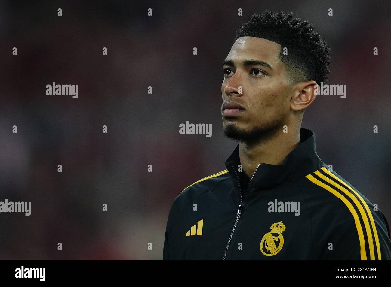 Munich, Germany. 30th Apr, 2024. Jude Bellingham of Real Madrid during the UEFA Champions League match, Semi-finals, first leg, between FC Bayern Munchen and Real Madrid played at Allianz Stadium on April 30, 2024 in Munich, Germany. (Photo by Bagu Blanco/PRESSINPHOTO) Credit: PRESSINPHOTO SPORTS AGENCY/Alamy Live News Stock Photo