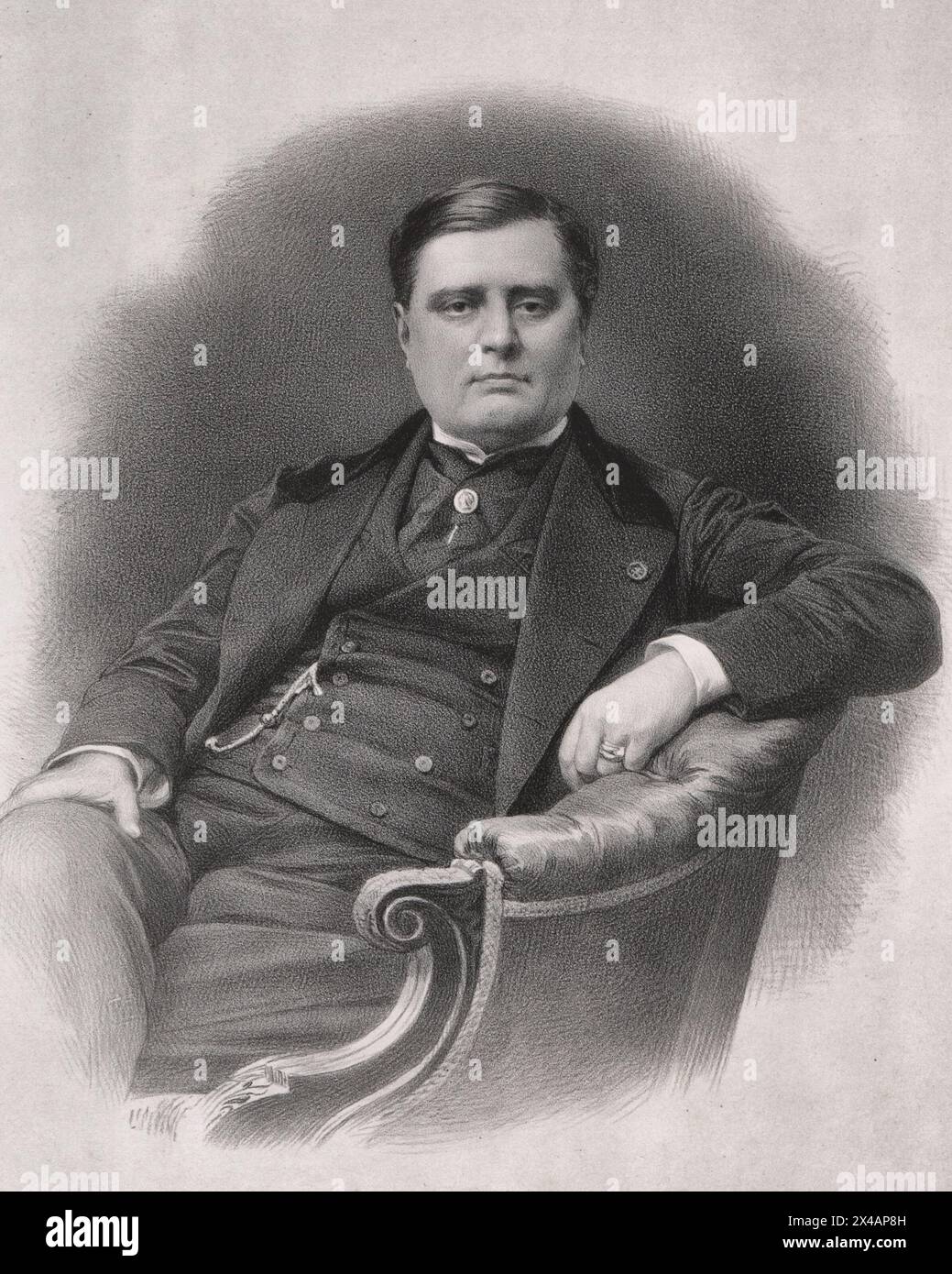 Aleksander Colonna-Walewski, illegitimate son of Napoleon Bonaparte, 13 January 1860 Stock Photo