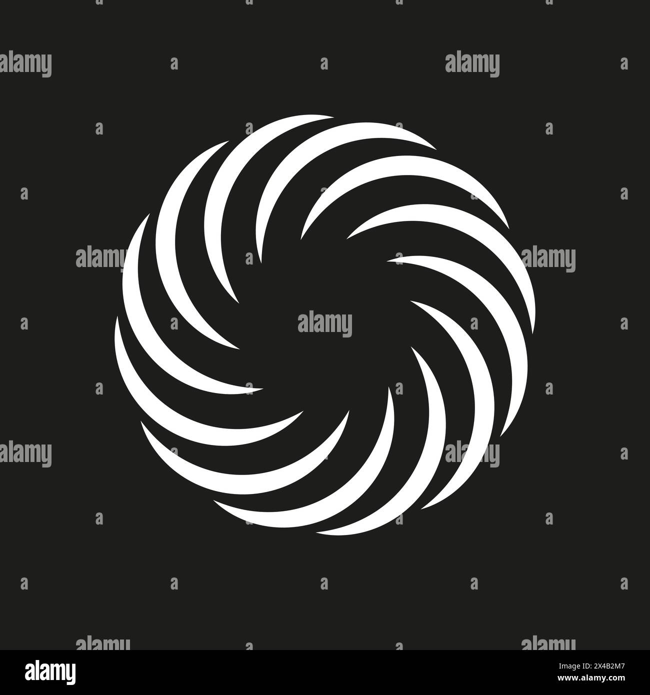 Abstract swirl design. Vector dynamic motion illustration. Black and ...