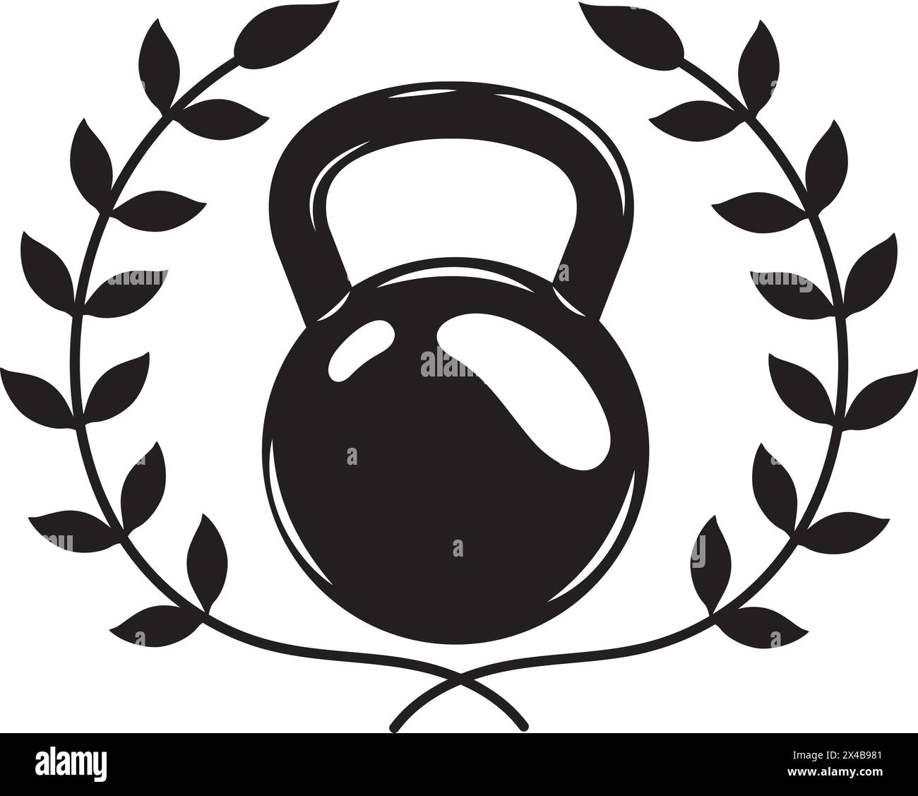 gym emblem kettlebell Stock Vector Image & Art - Alamy