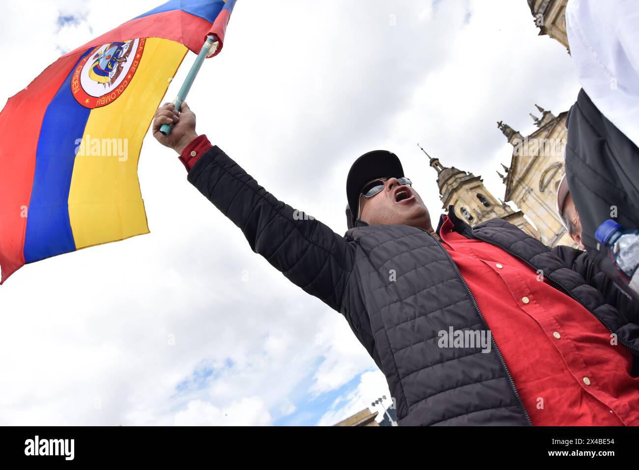 Bogota, Colombia. 01st May, 2024. Supporters of colombian president Gustavo Petro demonstrate in support of his reform bills on retirment, labor, prisions and health on May 1, 2024, in Bogota, Colombia. Photo by: Cristian Bayona/Long Visual Press Credit: Long Visual Press/Alamy Live News Stock Photo