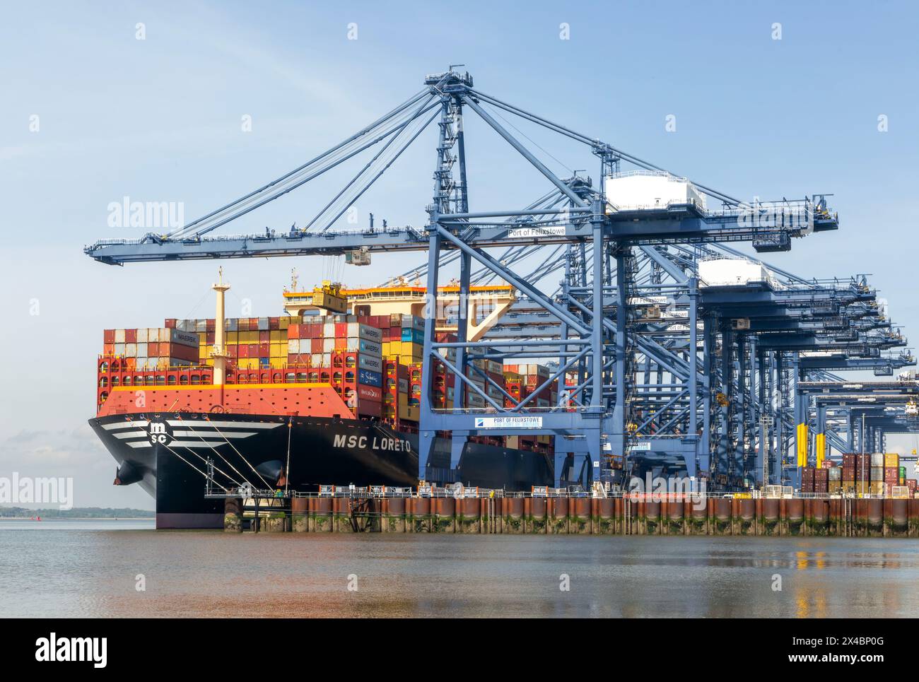 MSC Loreto, world's largest ship as of May 1st 2024, Port of Felixstowe ...
