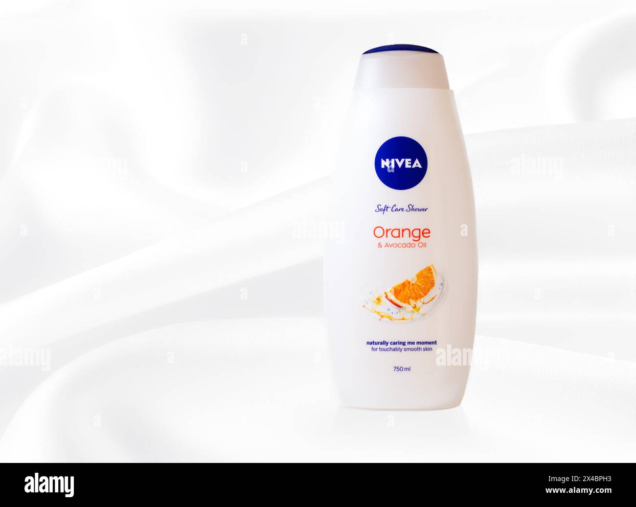 Lviv, Ukraine May 1, 2024 Nivea Orange and Avocado Oil Soft Care