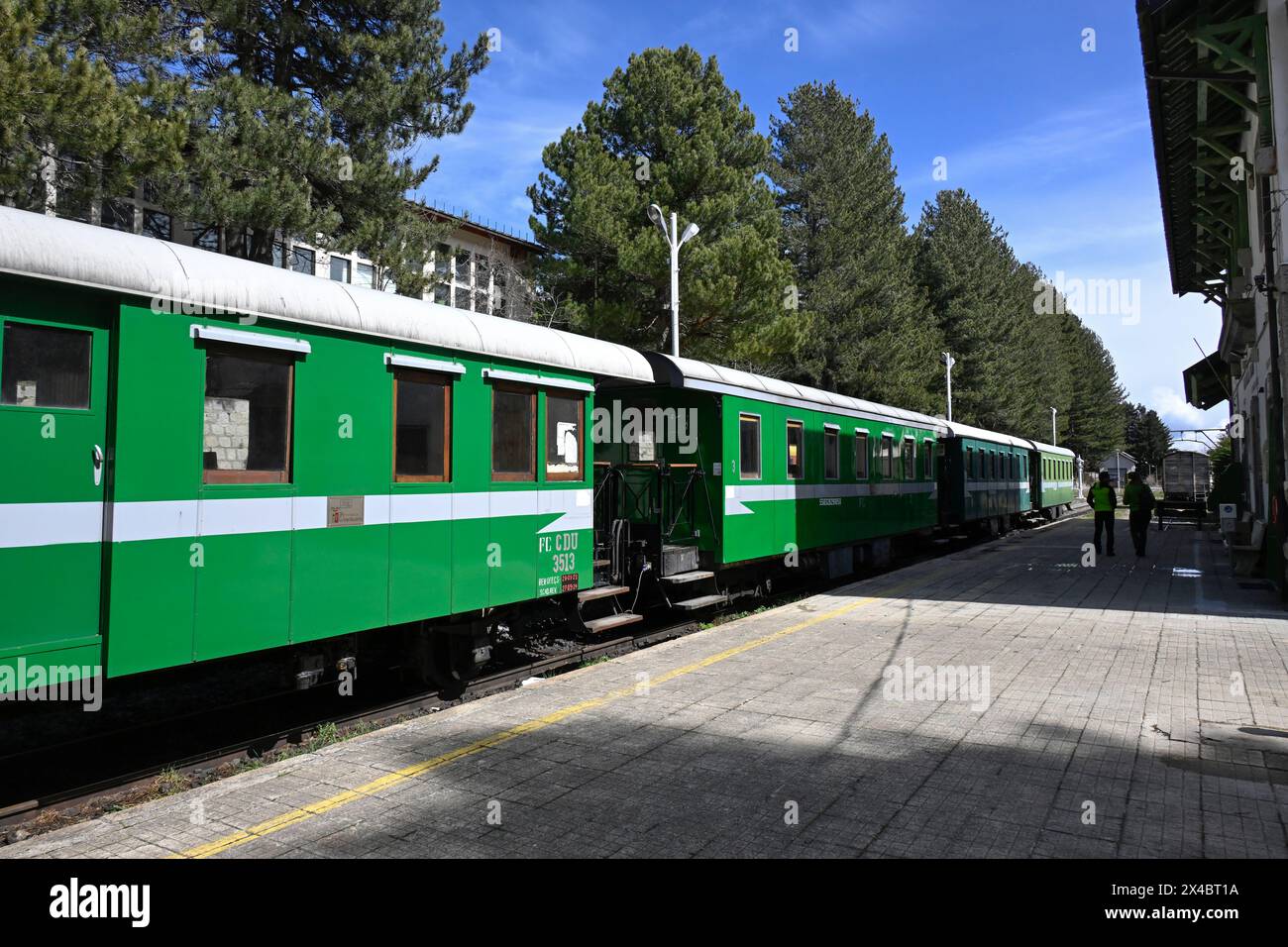 Sila train, tourist train, Camigliatello Silano railway station ...