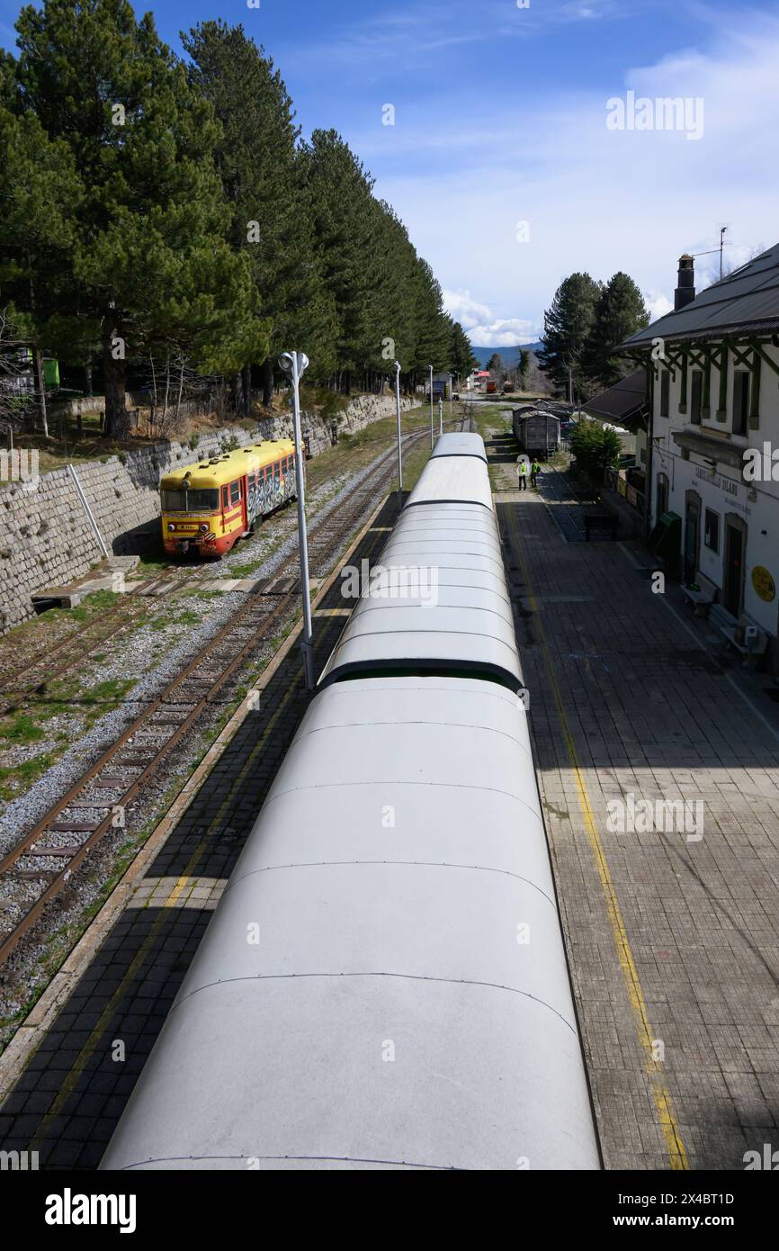 Sila train, tourist train, Camigliatello Silano railway station ...