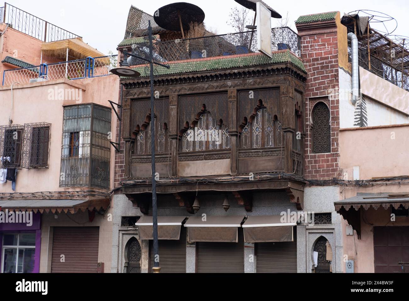 Authentic details traditional Moroccan architecture, parts ancient ...