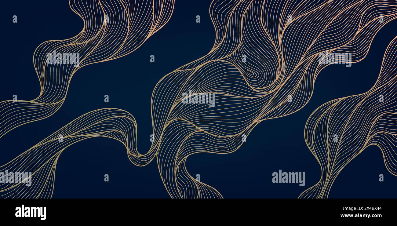 Vector abstract gold background, wave luxury art texture, premium ...