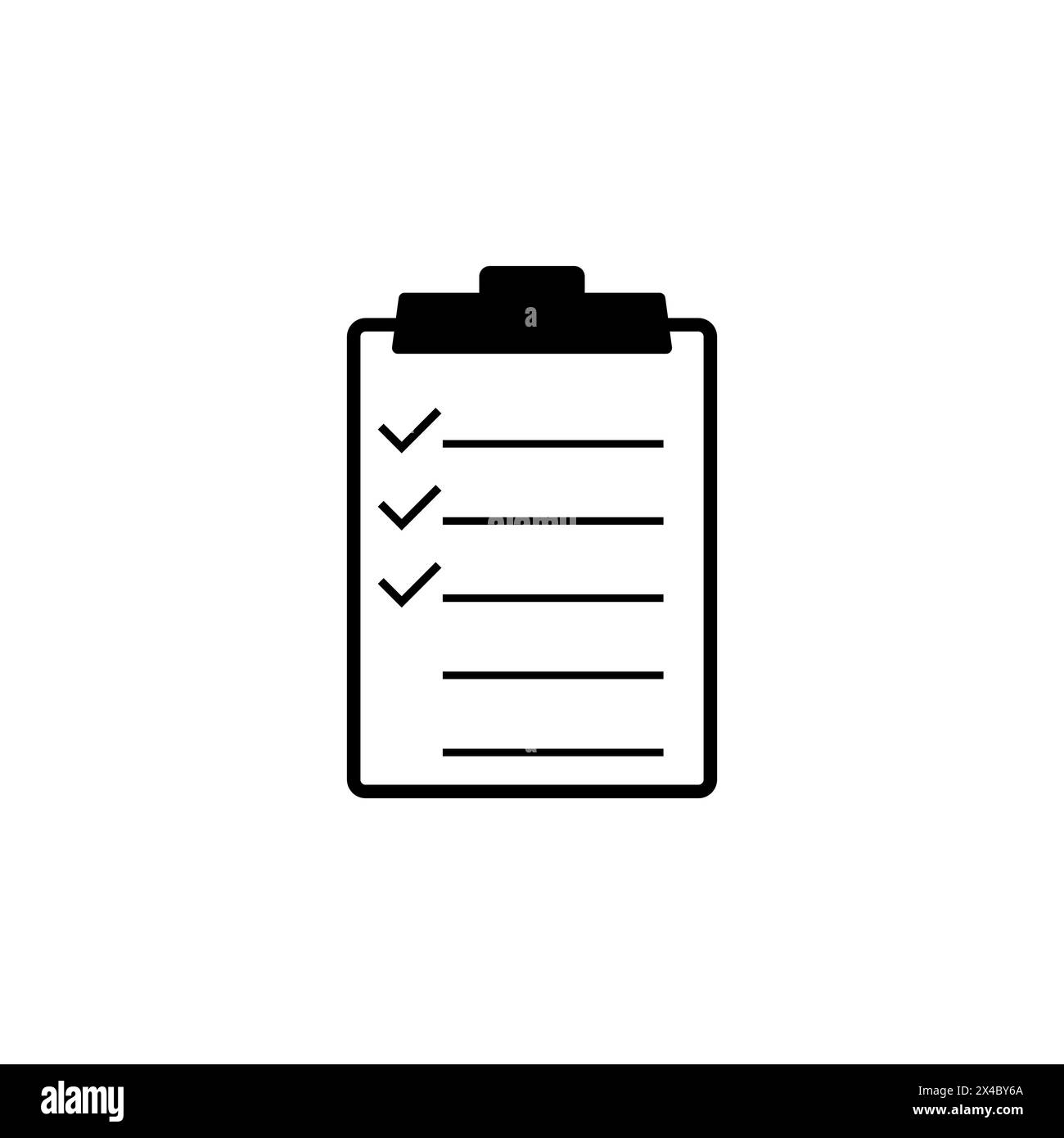 Checklist, Clipboard flat vector icon. Simple solid symbol isolated on ...