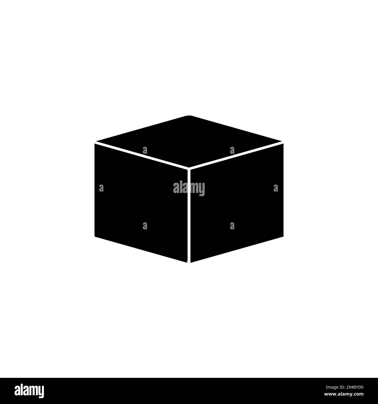 Box flat vector icon. Simple solid symbol isolated on white background. Box sign design template for web and mobile UI element Stock Vector