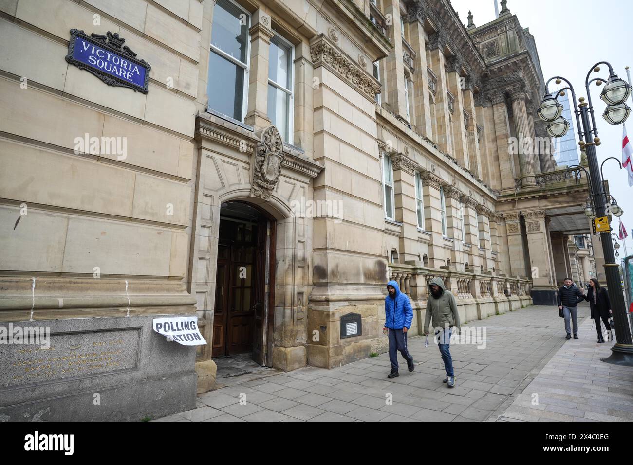 Birmingham city centre, May 2nd 2024 - A polling station at Birmingham City Council House in Victoria Square. People in Birmingham are voting for the Police and Crime Commissioner and the Mayor. Credit: Stop Press Media/Alamy Live News Stock Photo