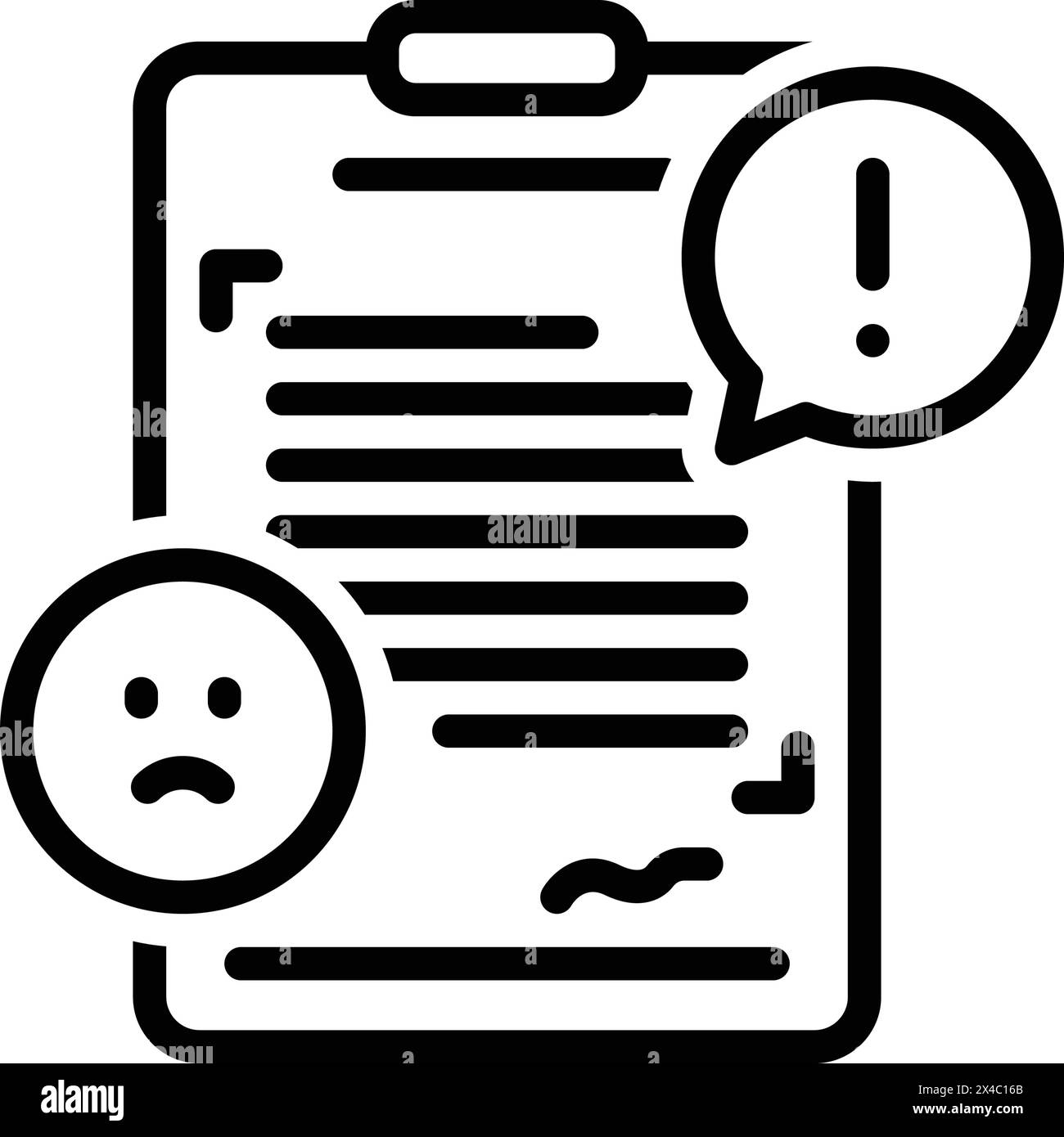 Icon for complaint, grievance Stock Vector