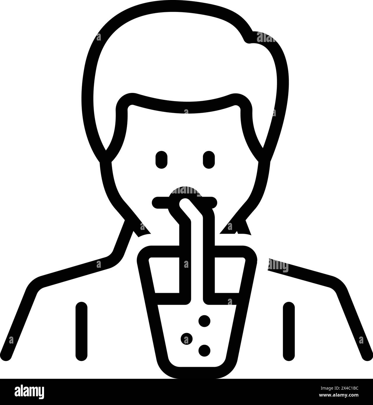 Icon for suck, drink Stock Vector