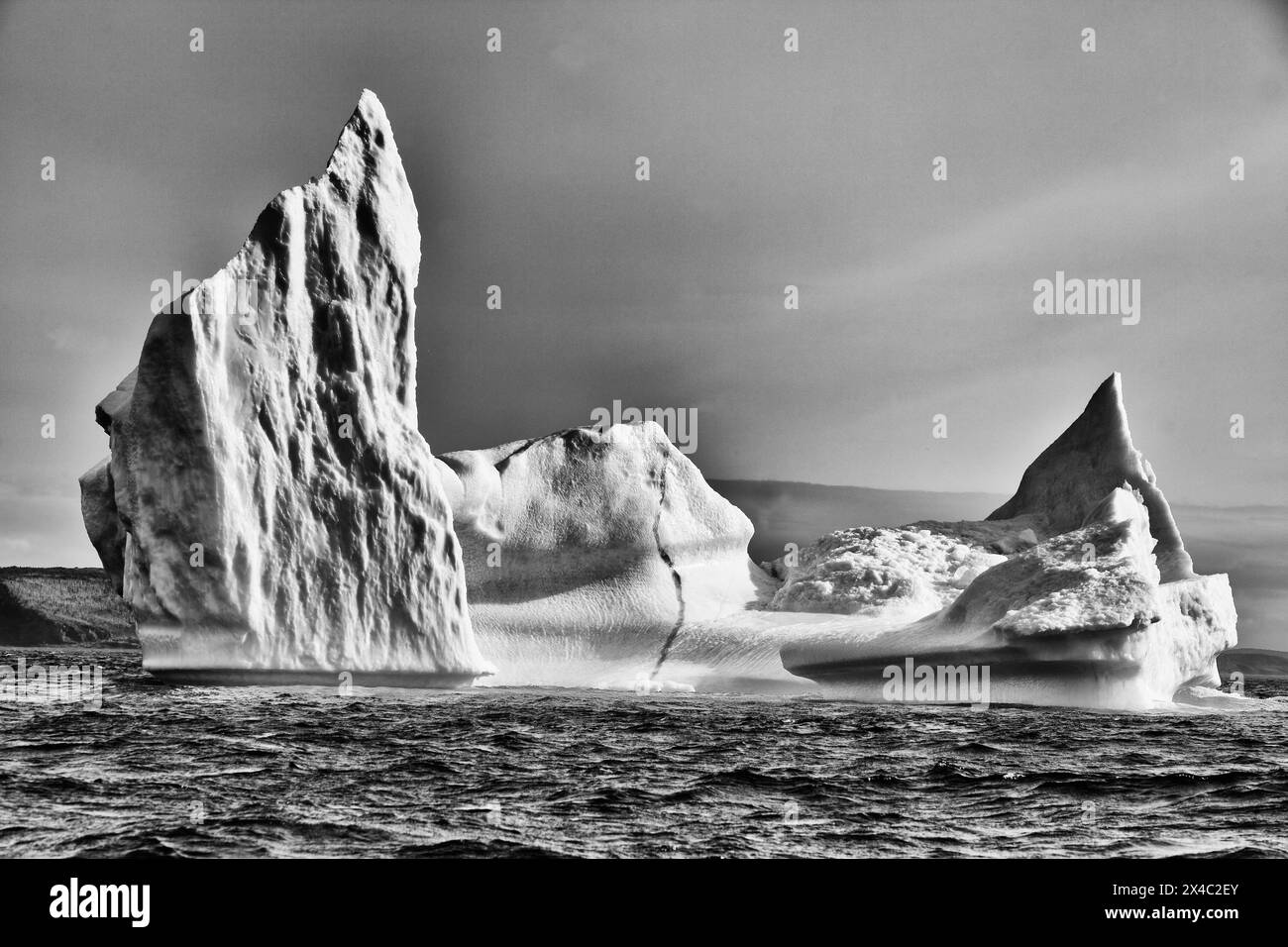 Iceberg offshore along the Avalon Peninsula Stock Photo