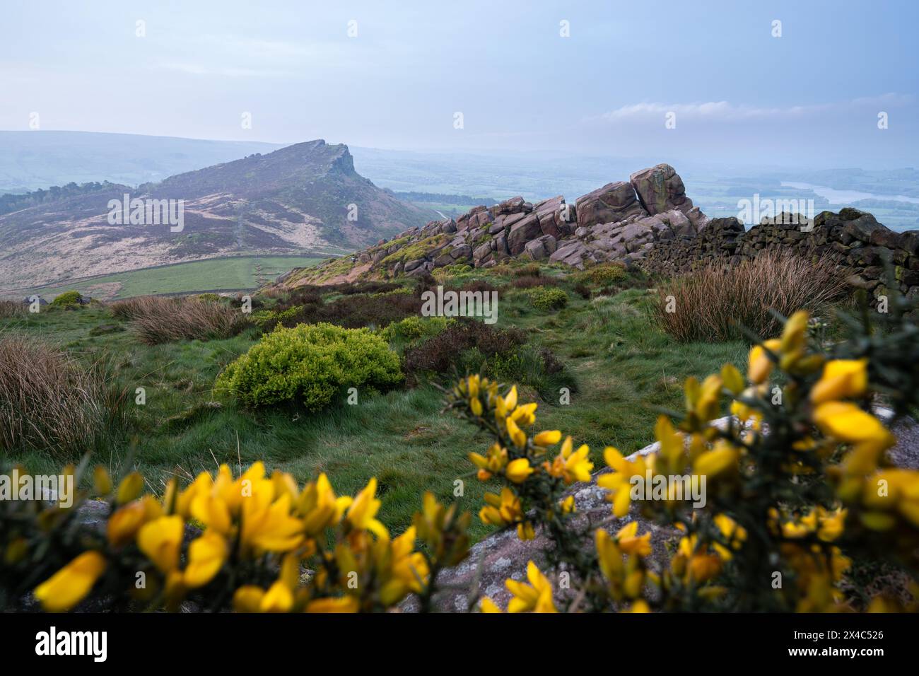 Springtime sunrise at The Roaches in the Staffordshire Peak District ...