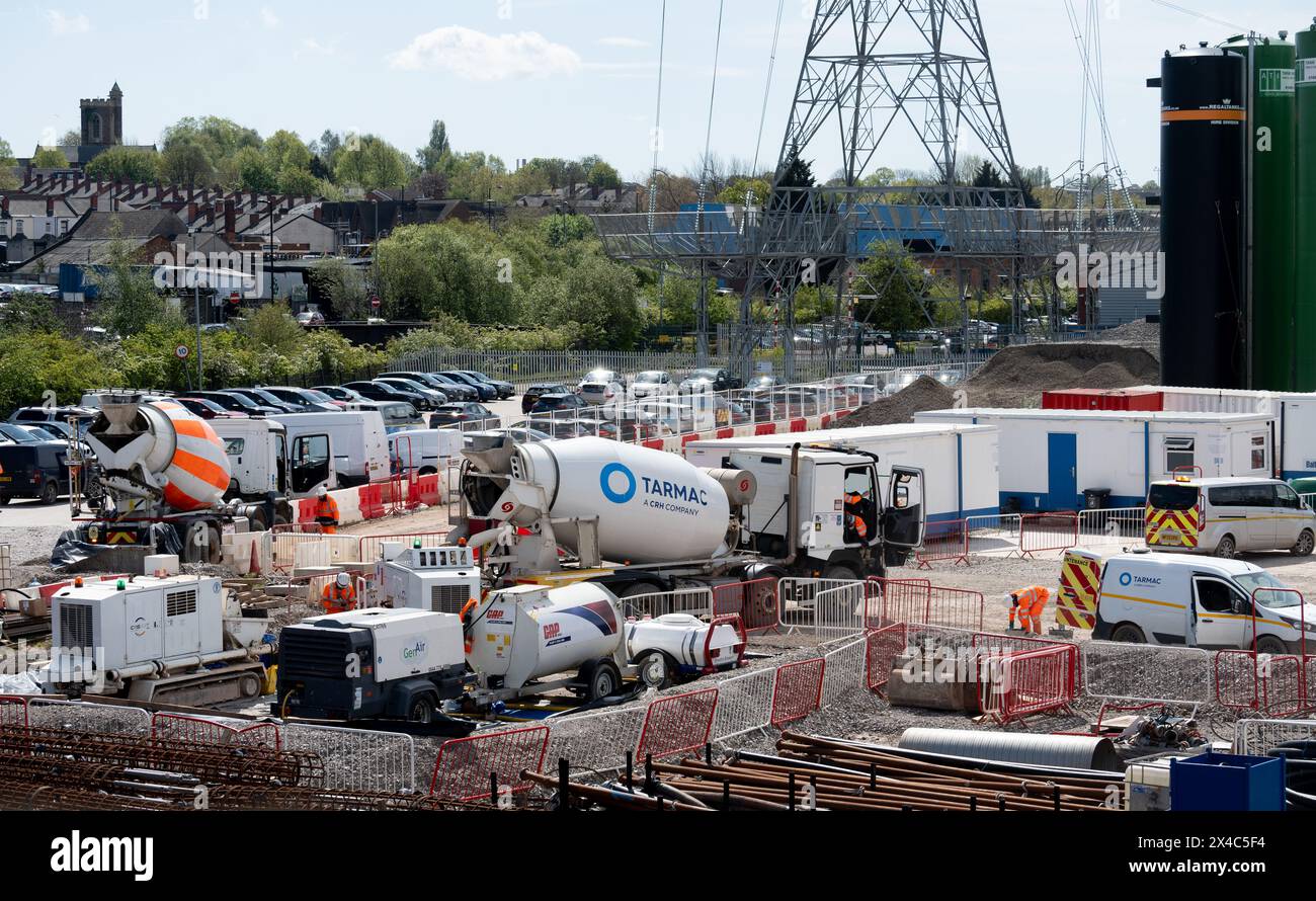 Saltley HS2 construction on the site of the former Saltley locomotive shed ...