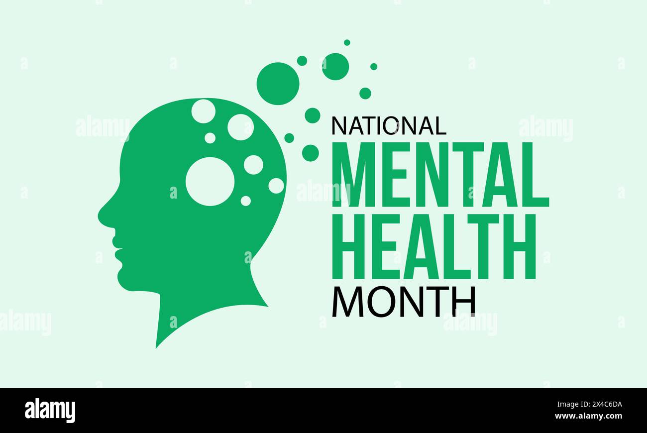 National Mental Health Month Health Awareness Vector Illustration National mental health month health awareness vector illustration