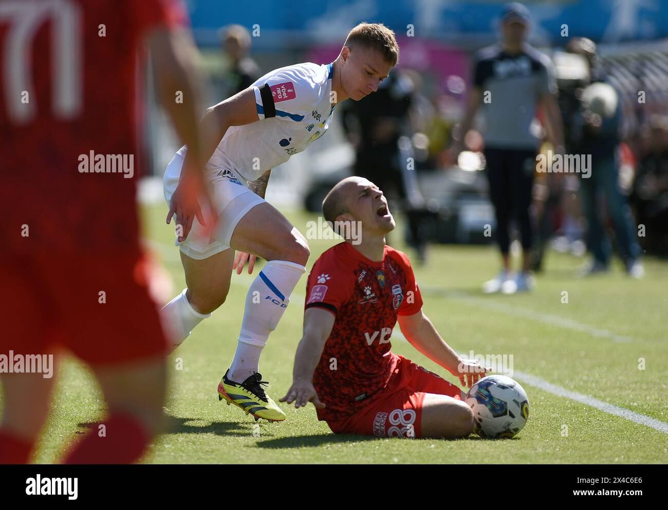 Veres Rivne Fc KYIV, UKRAINE - MAY 1, 2024 - Midfielder Andrii Kukharuk of FC Veres ...