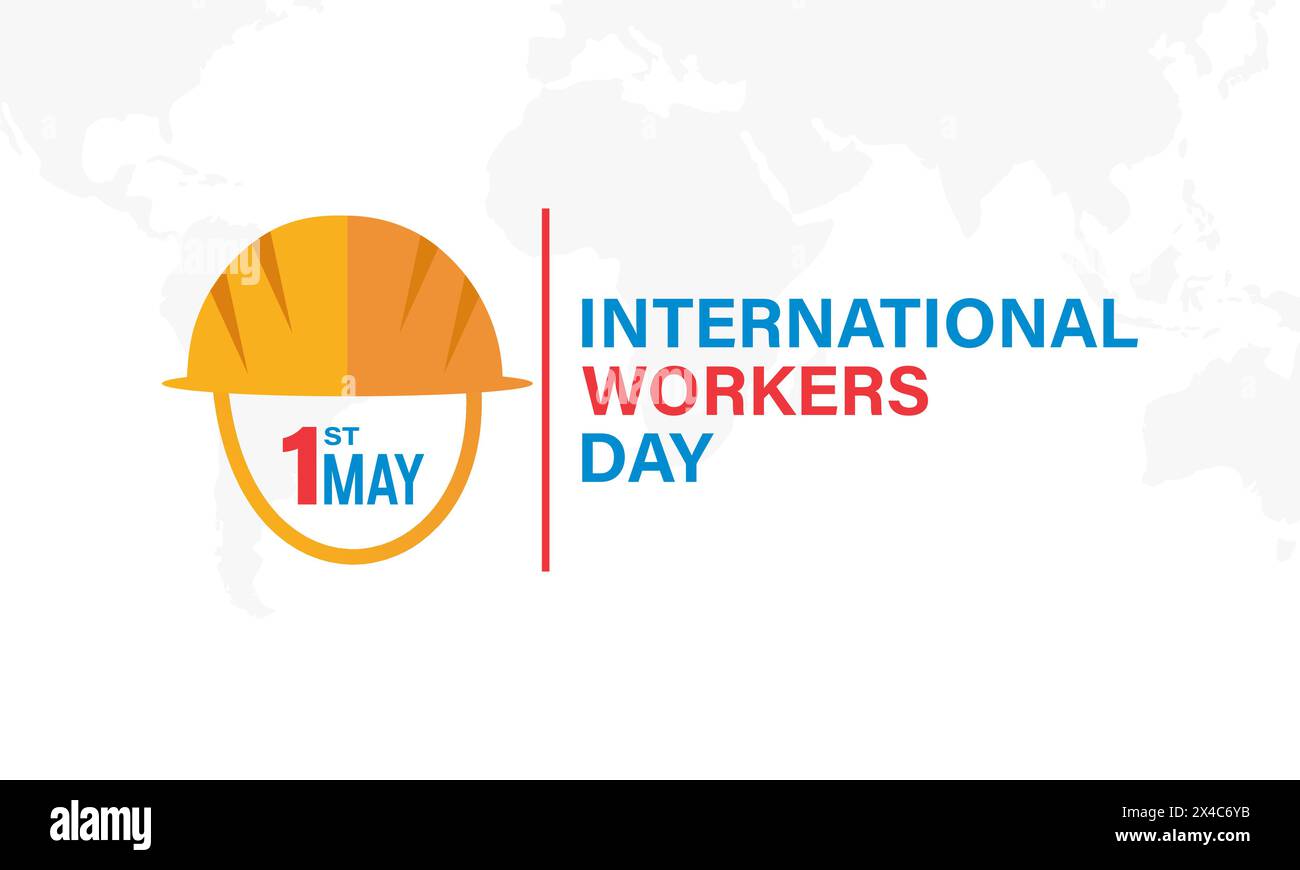 International Workers Day safe and healthy working vector illustration. Employee freedom