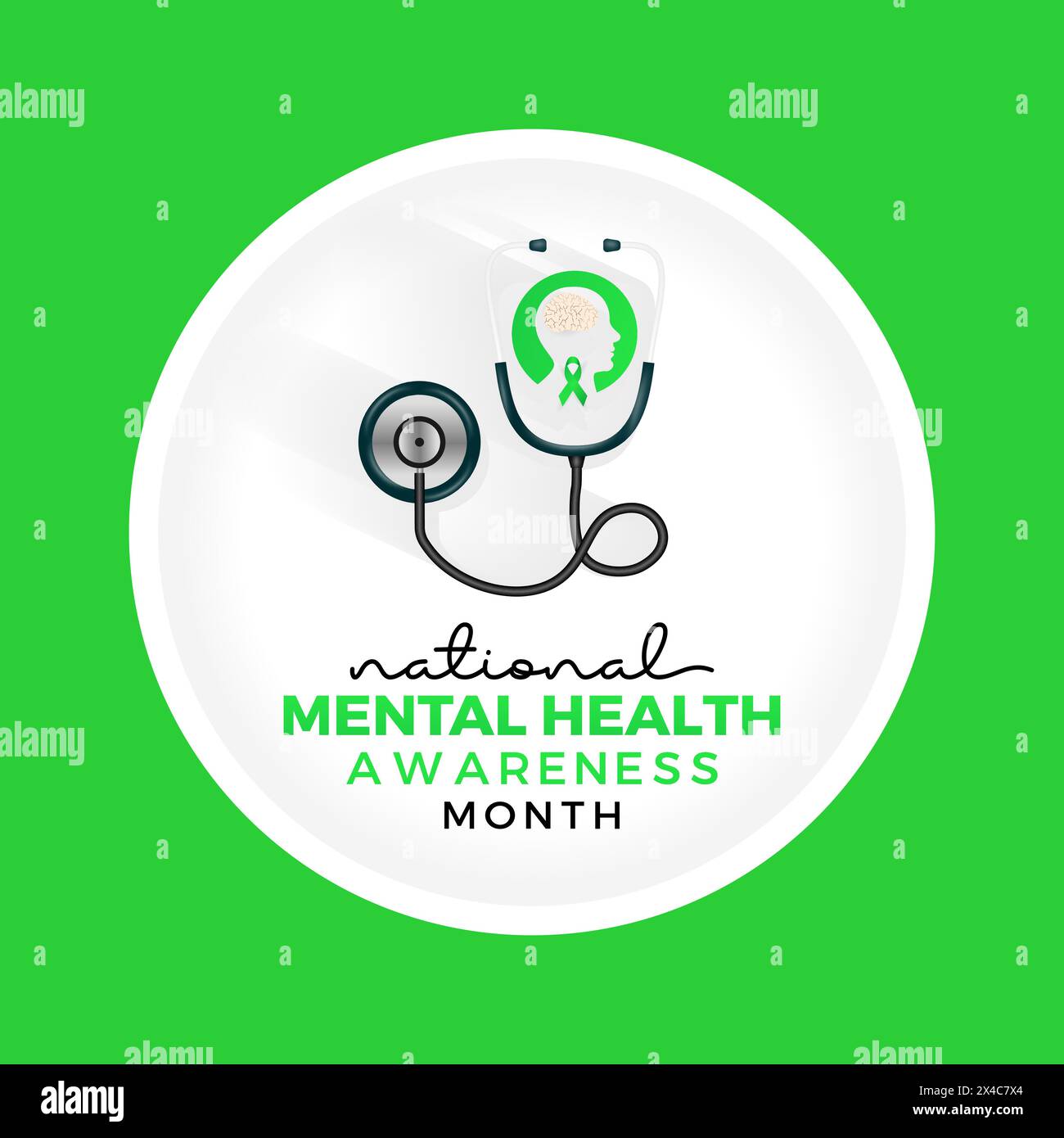 National Mental Health Month Health Awareness Vector Illustration National mental health month health awareness vector illustration