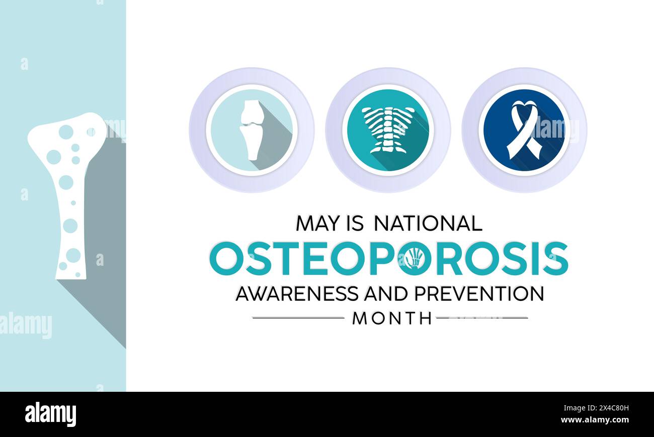 National Osteoporosis Month health awareness vector illustration ...