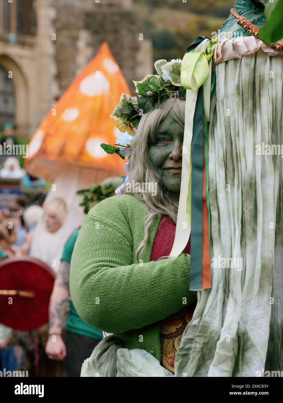 Participants in the Jack in the Green May Day English folk festival May