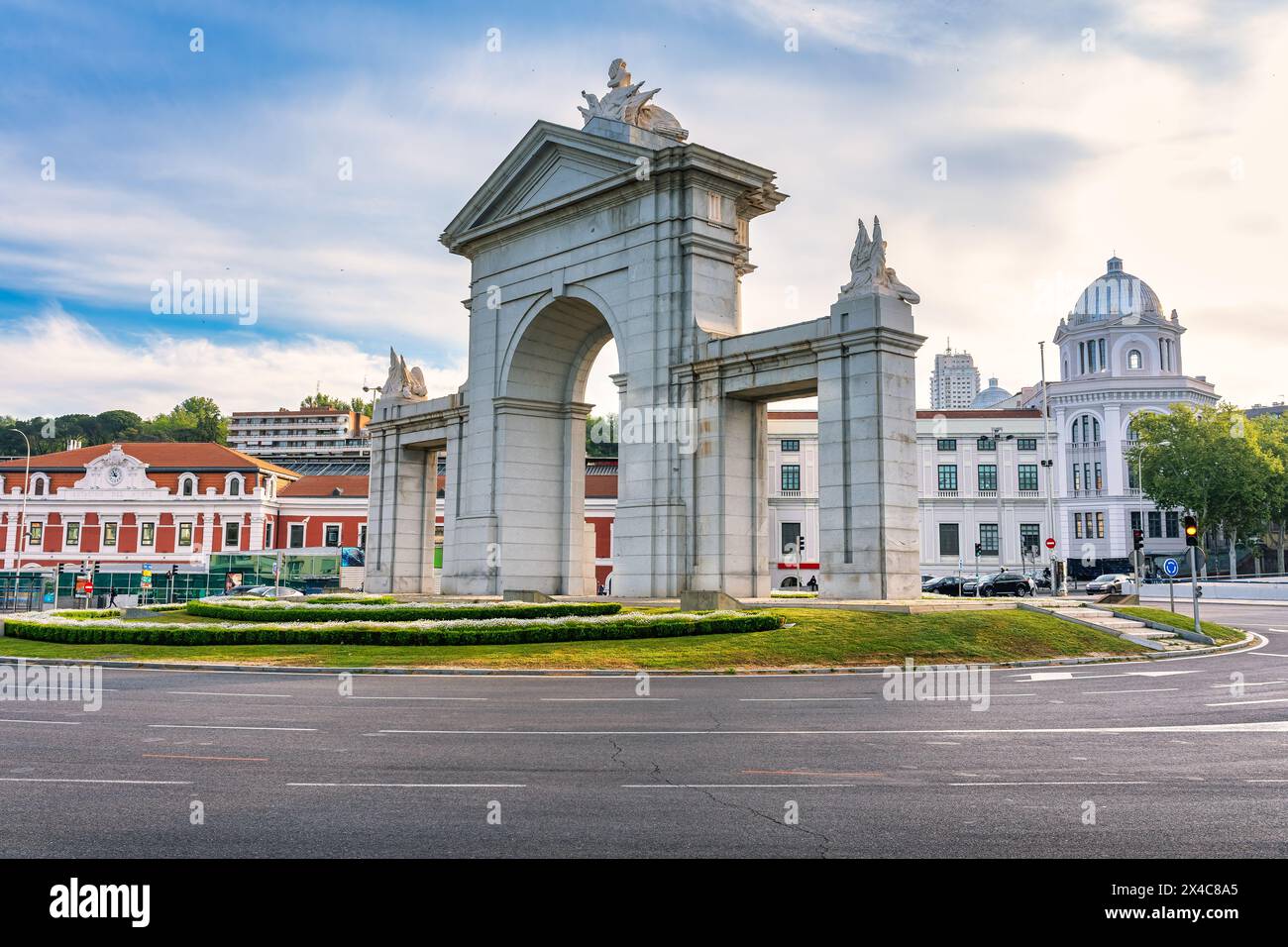 Puerta de San Vicente, southern entrance to the capital of Spain, Madrid. Stock Photo