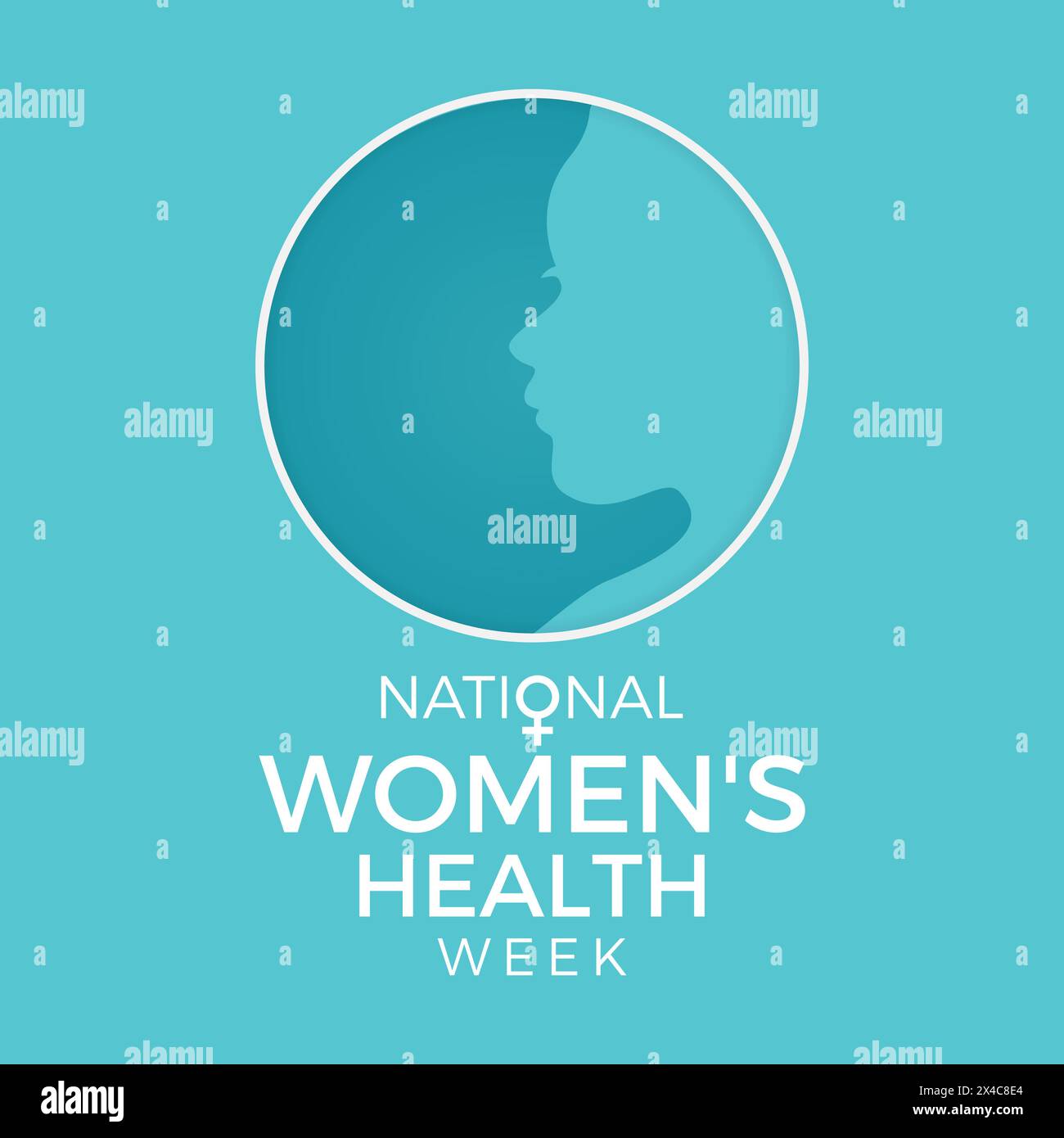 National Womens Health Week Health Awareness Vector Illustration