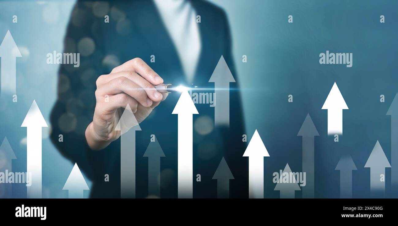 Growth business graph finance data diagram concept with financial ...