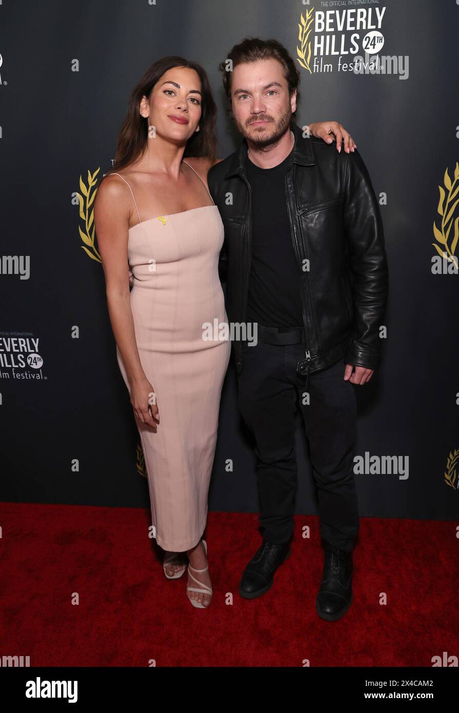 HOLLYWOOD, CA - May 1: Inbar Lavi, Emile Hirsch at Opening Night Of 24th Annual Beverly Hills Film Festival at TCL Chinese 6 Theatres in Hollywood, California, on May 1, 2024. Credit : Faye Sadou/MediaPunch Stock Photo