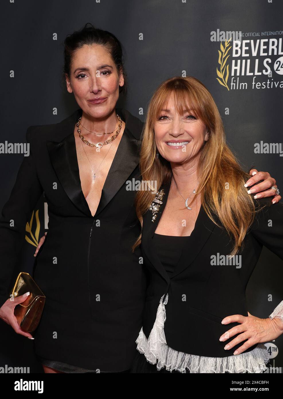 HOLLYWOOD, CA - May 1: Alicia Coppola, Jane Seymour, at Opening Night Of 24th Annual Beverly Hills Film Festival at TCL Chinese 6 Theatres in Hollywood, California, on May 1, 2024. Credit : Faye Sadou/MediaPunch Stock Photo