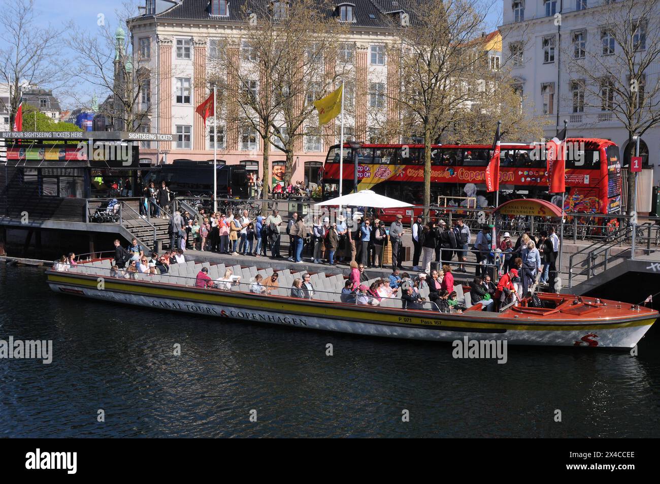 Copenhagen, Denmark /02. May 2024/Hop on hop off bus sightseeing an d ...