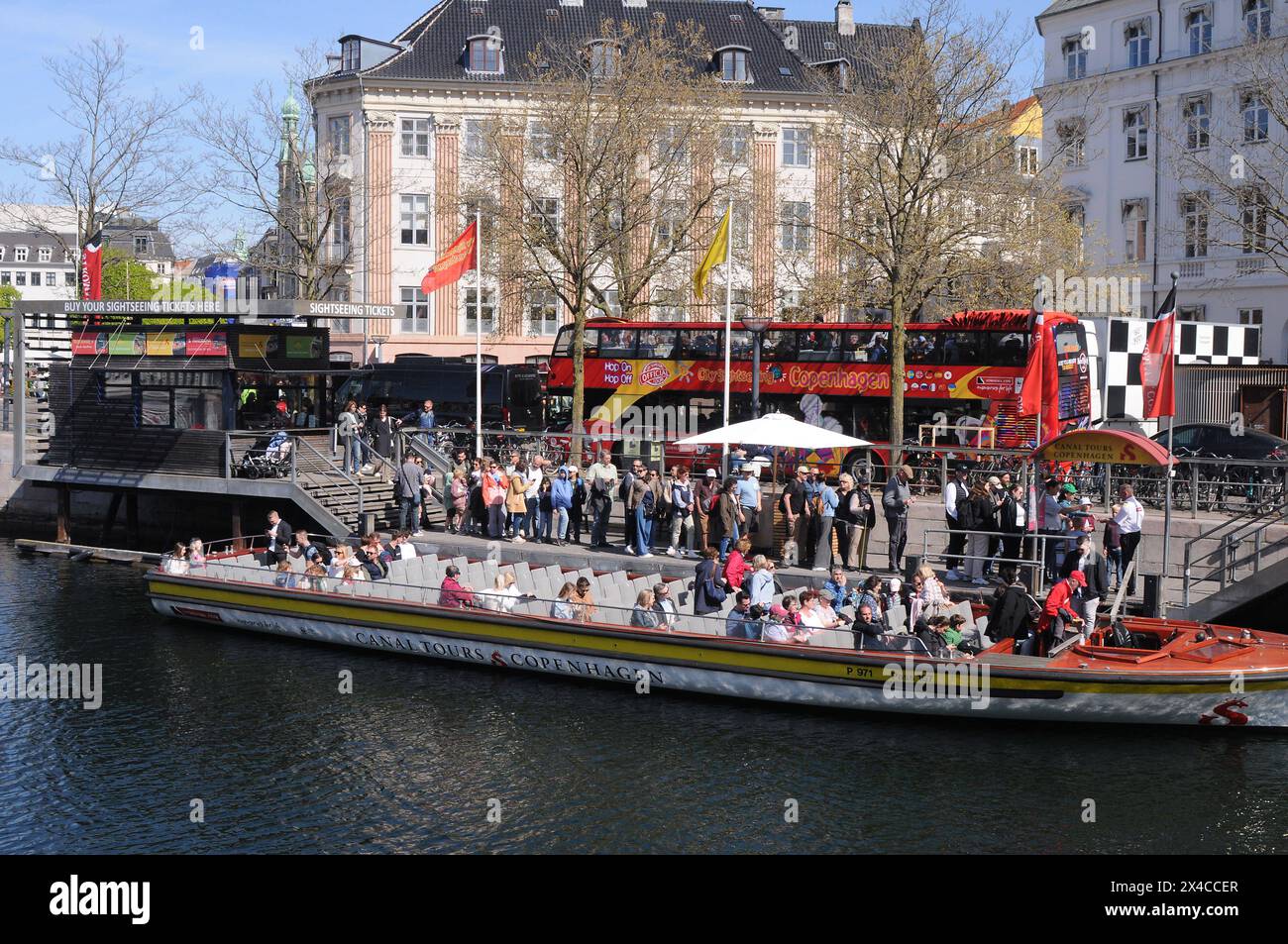Copenhagen, Denmark /02. May 2024/Hop on hop off bus sightseeing an d ...