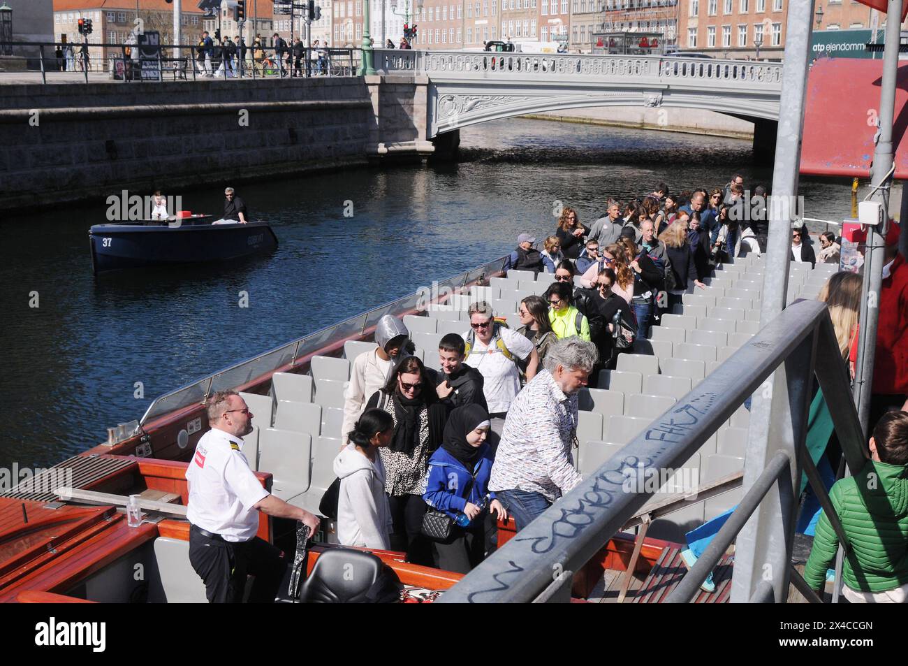 Copenhagen, Denmark /02. May 2024/Hop on hop off bus sightseeing an d ...