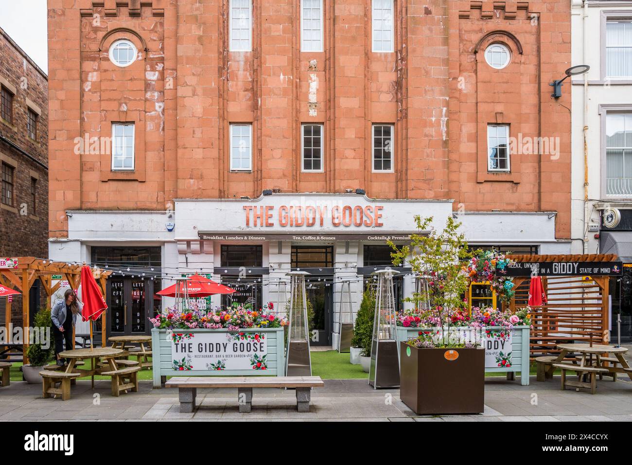 The Giddy Goose bar, restaurant and beer garden, St Johns Place in the