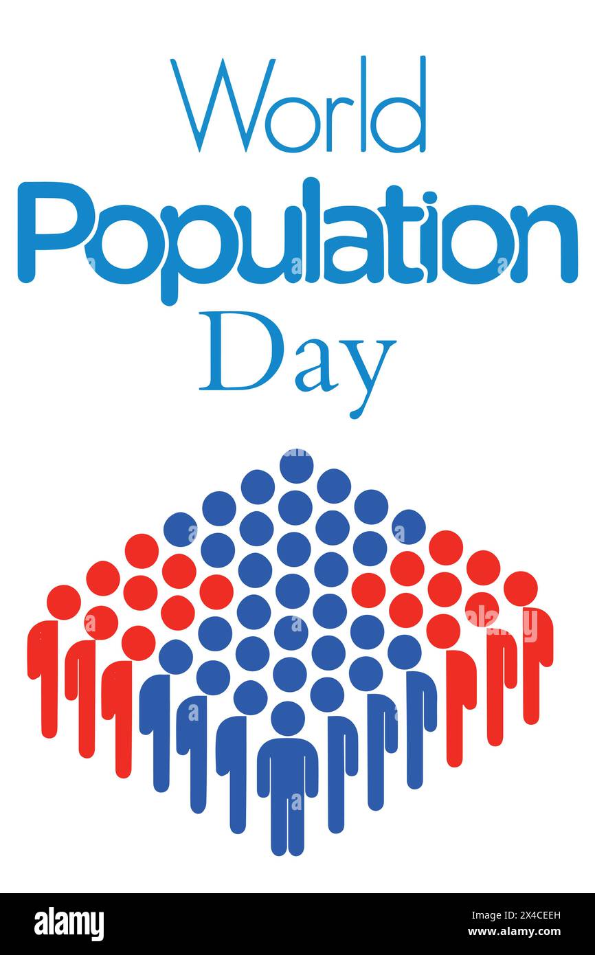 World Population Day Concept, 11 July. Stock Vector