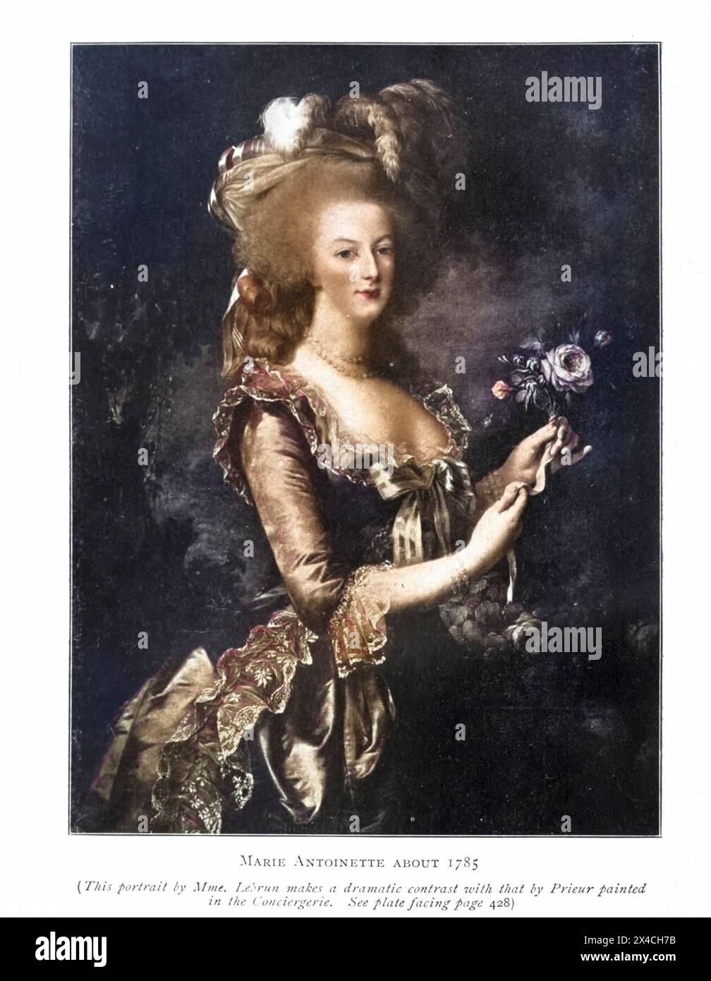 Marie Antoinette about 1785 colourized The French revolution from the age of Louis 14 to the coming of Napoleon by Wheeler, Harold Felix Baker,  published 1913 Stock Photo