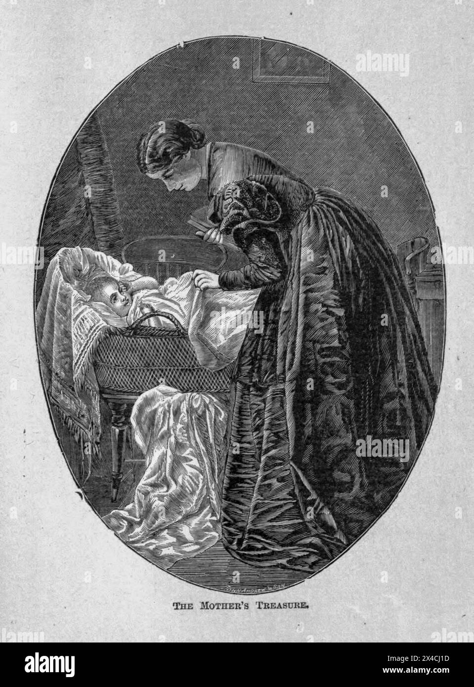 THE MOTHER'S TREASURE. from the book Golden thoughts on mother, home, and heaven. From poetic and prose literature of all ages and all lands Publication date 1878 Stock Photo