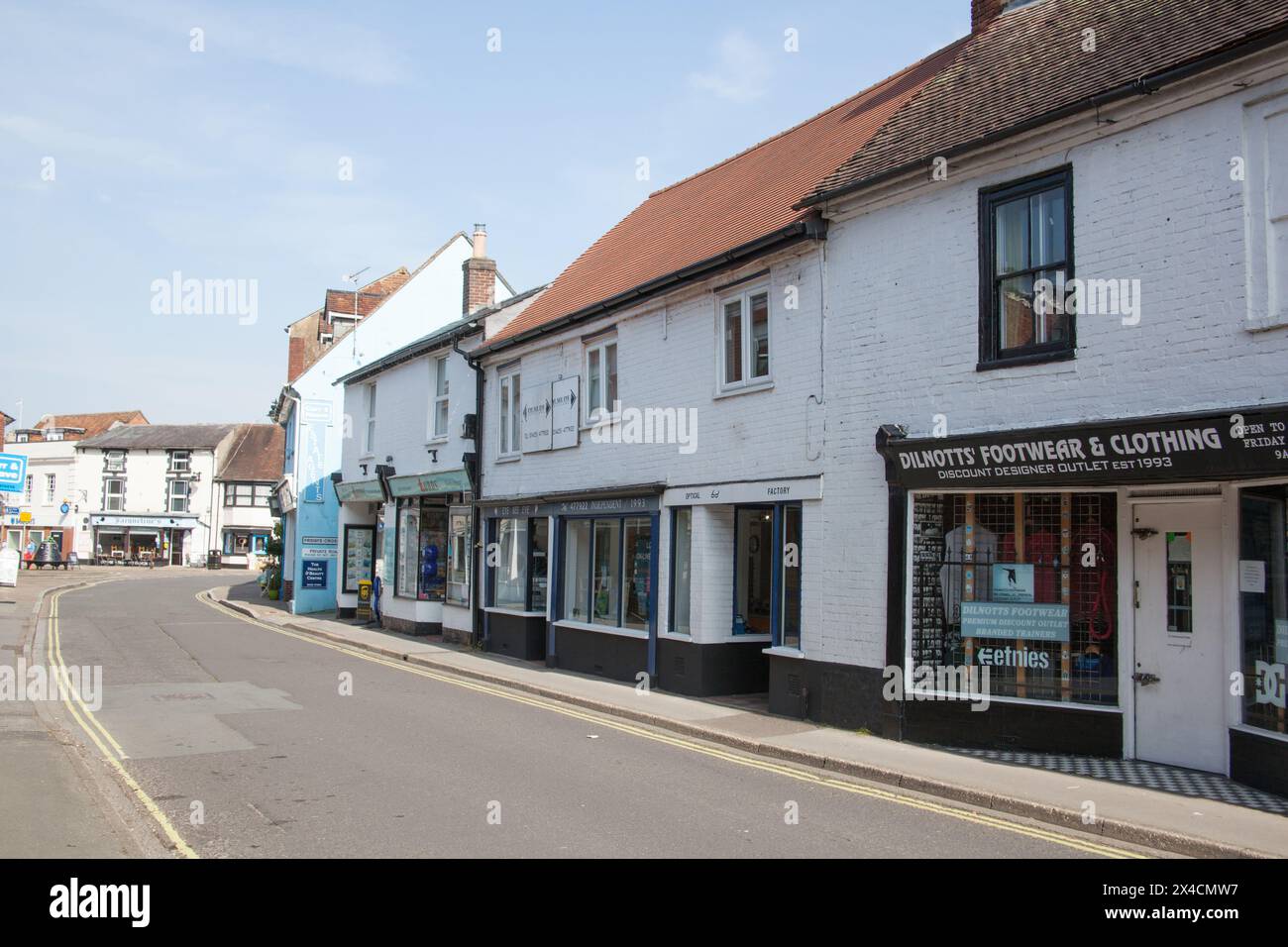 Rows of shops in Ringwood, Hampshire in the UK Stock Photo Alamy
