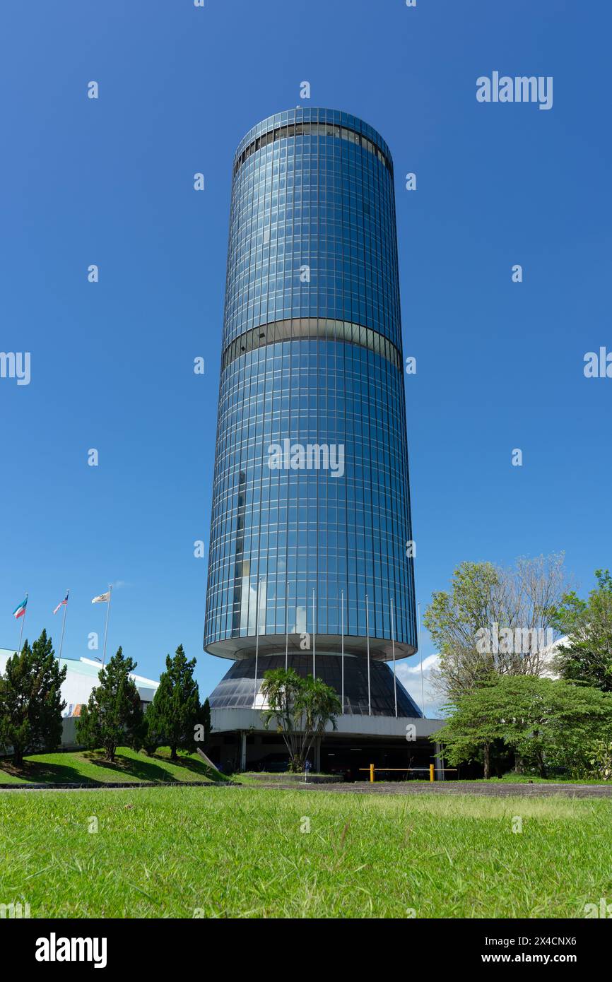 Tun Mustapha Tower,Kota Kinabalu,Sabah.Malayais. 1 February 2023. PhotoTun Mustapha Tower taken during bright sunny day. Summer day. Stock Photo