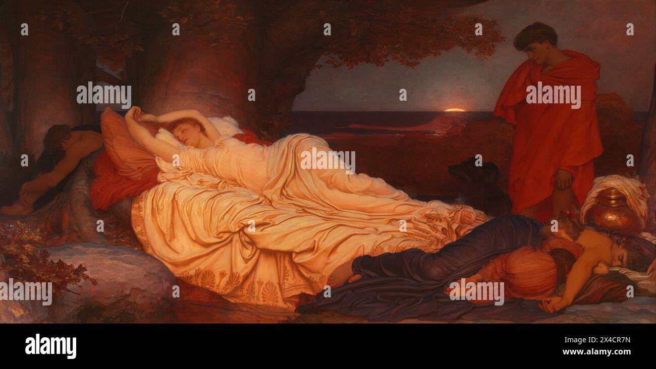 Cymon and Iphigenia, oil on canvas painting, 1884, Art Gallery of New South Wales  Lord Frederic Leighton (1830 - 1896) – creator Details on Google Art Project Stock Photo