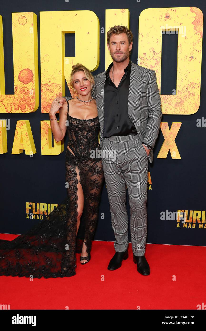 May 2, 2024: ELSA PATAKY and CHRIS HEMSWORTH attends the Australian Premiere of 'Furiosa: A Mad Max Saga' at The State Theatre on May 02, 2024 in Sydney, NSW Australia (Credit Image: © Christopher Khoury/Australian Press Agency via ZUMA Press Wire) EDITORIAL USAGE ONLY! Not for Commercial USAGE! Stock Photo