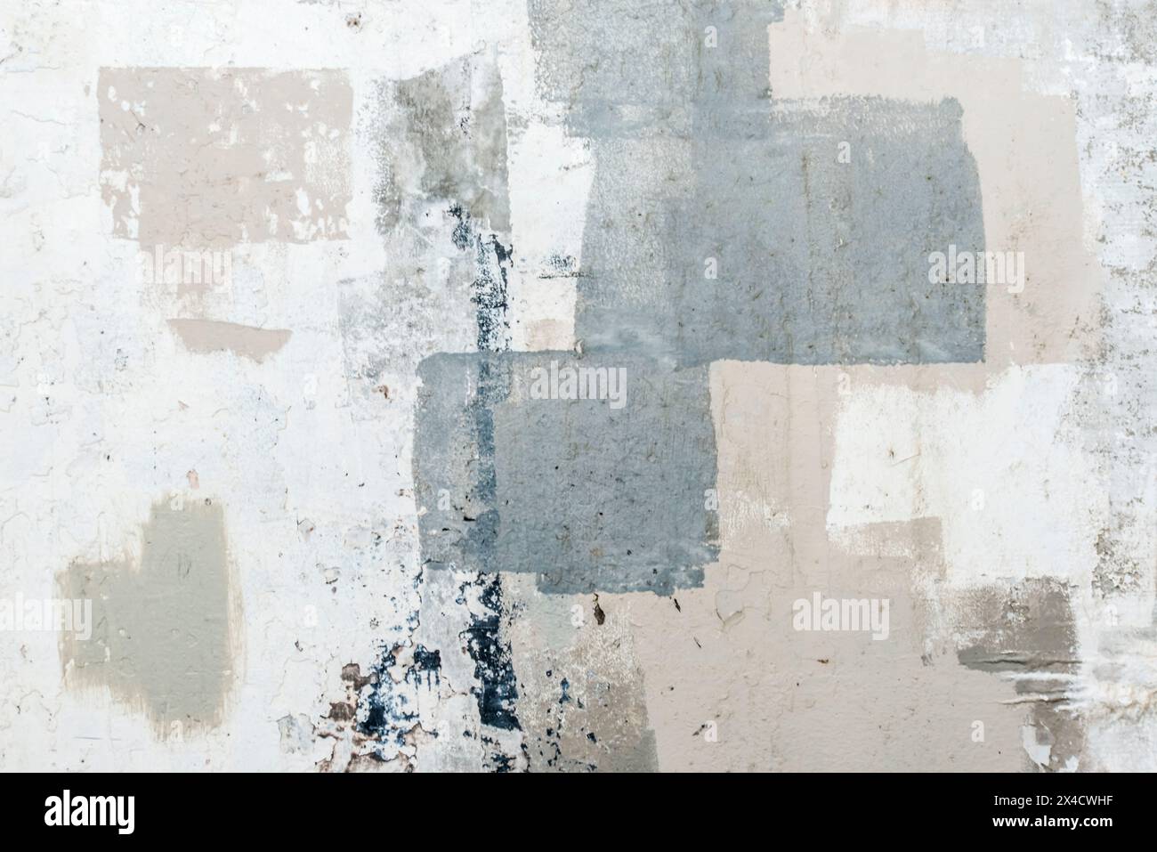 USA, Washington State, Whidbey Island. Fort Casey Historical State Park, painted wall abstract Stock Photo