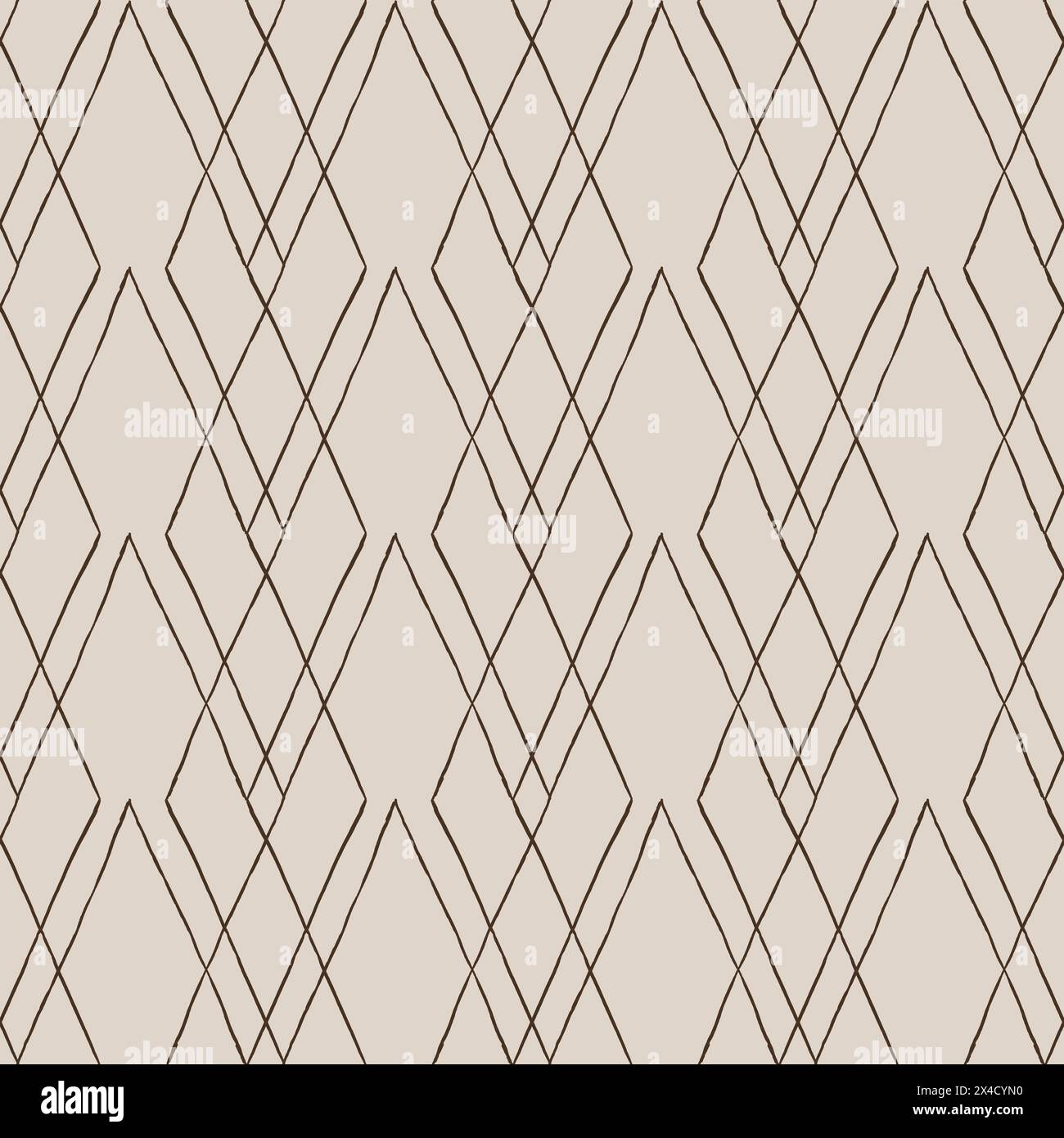 Argyle pattern from brush strokes. Vector diamond background Stock ...